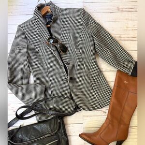 Ann Taylor wool check blazer